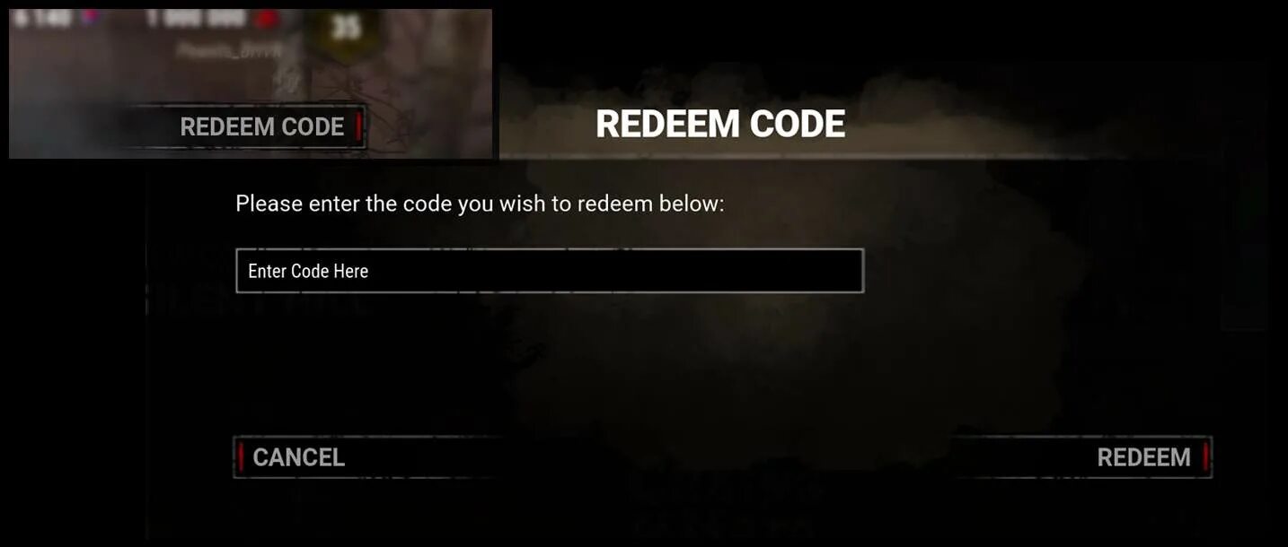 Меню введите код. Коды дбд. Промокоды дбд. Промокоды Dead by Daylight. Коды на Dead by Daylight.