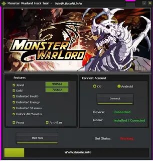 Версию monsters взлома
