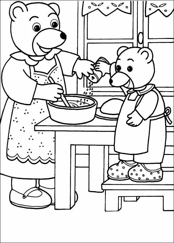 Три медведя раскраска для детей распечатать Pin on 33,000+ Top Coloring pages