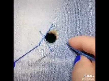 Как зашить незаметно дырочку