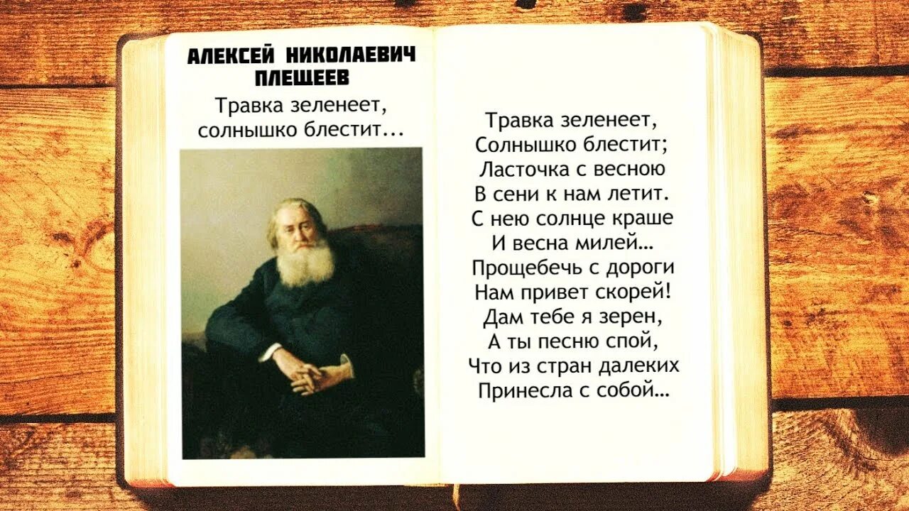 Стихотворение плещеева уж тает снег