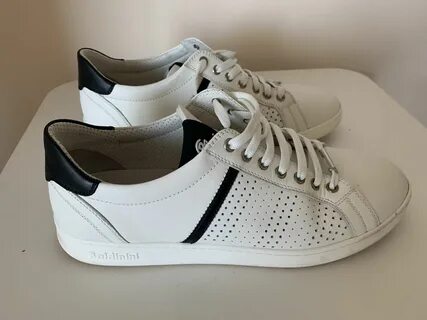 Новая цена 357 $ мужские Baldinini белые кожаные итальянские кроссовки США ...