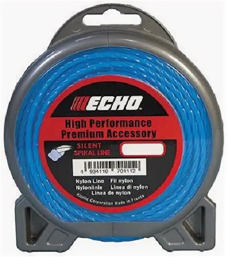 Silent echo. Леска для триммера Эхо 2.4 мм. Корд трим. Silent Spiral line 3.0мм*175м (витой), Echo. Леска спиральная. Silent Spiral, c2070110.