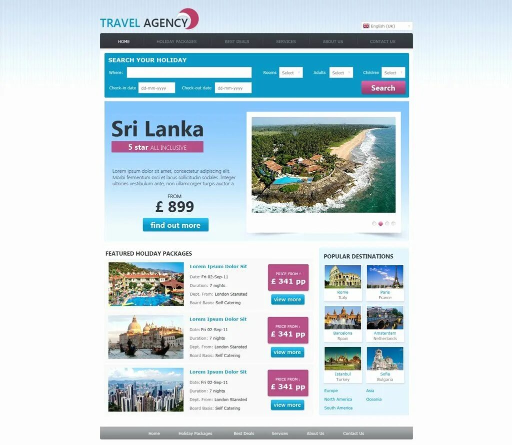 Трэвэл сайт. Travel Agency website. The Travels. Website for traveling.