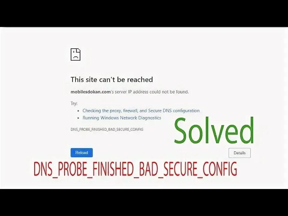 Dns probe bad config