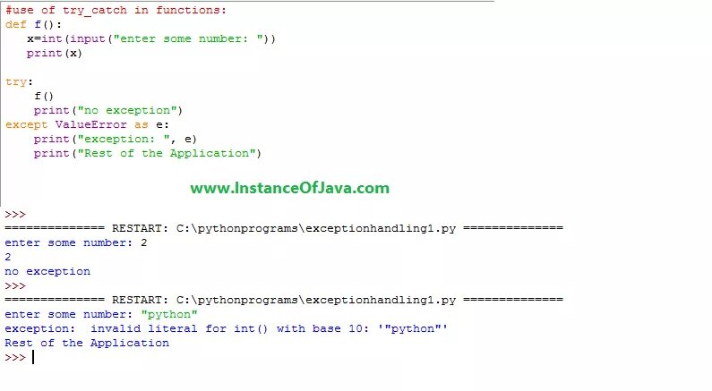 Python exception