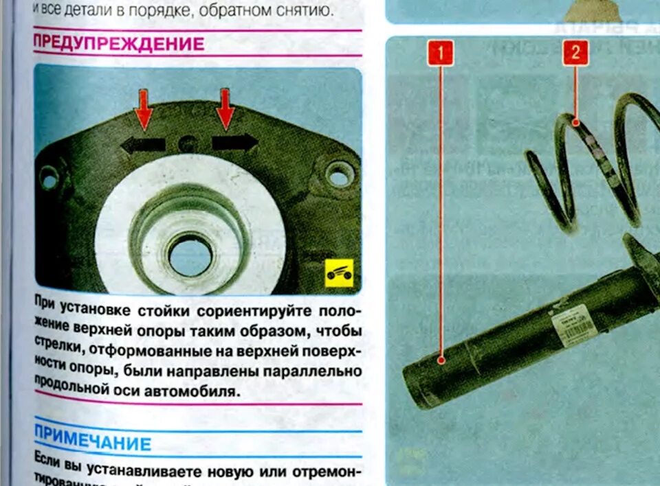 Как правильно установить опору передней стойки. Как правильно установить опору передней стойки