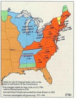 Карта сша 1800