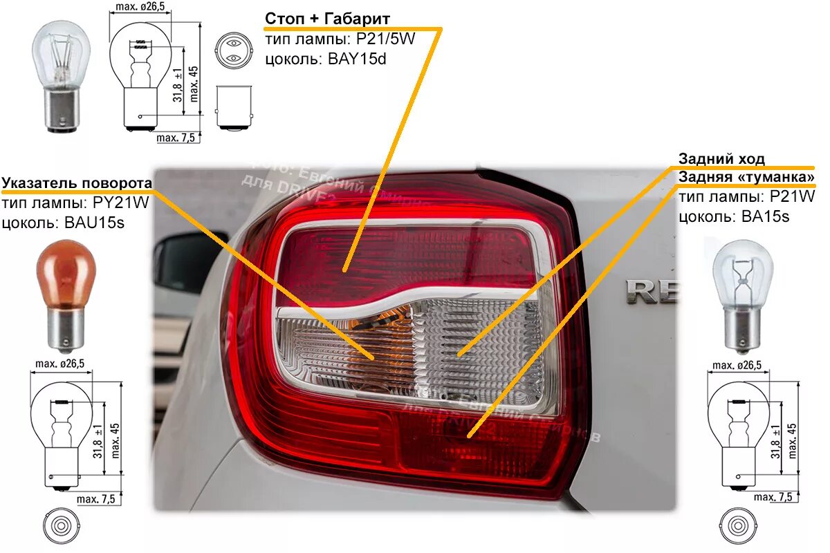 Фонарь задний левый Renault Duster (2012-2014) Фара задняя Рено Дастер - Фары - 