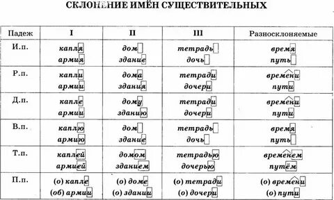 Установите связь между падежными формами существительного