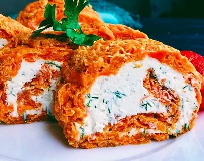Морковный рулет с кремом