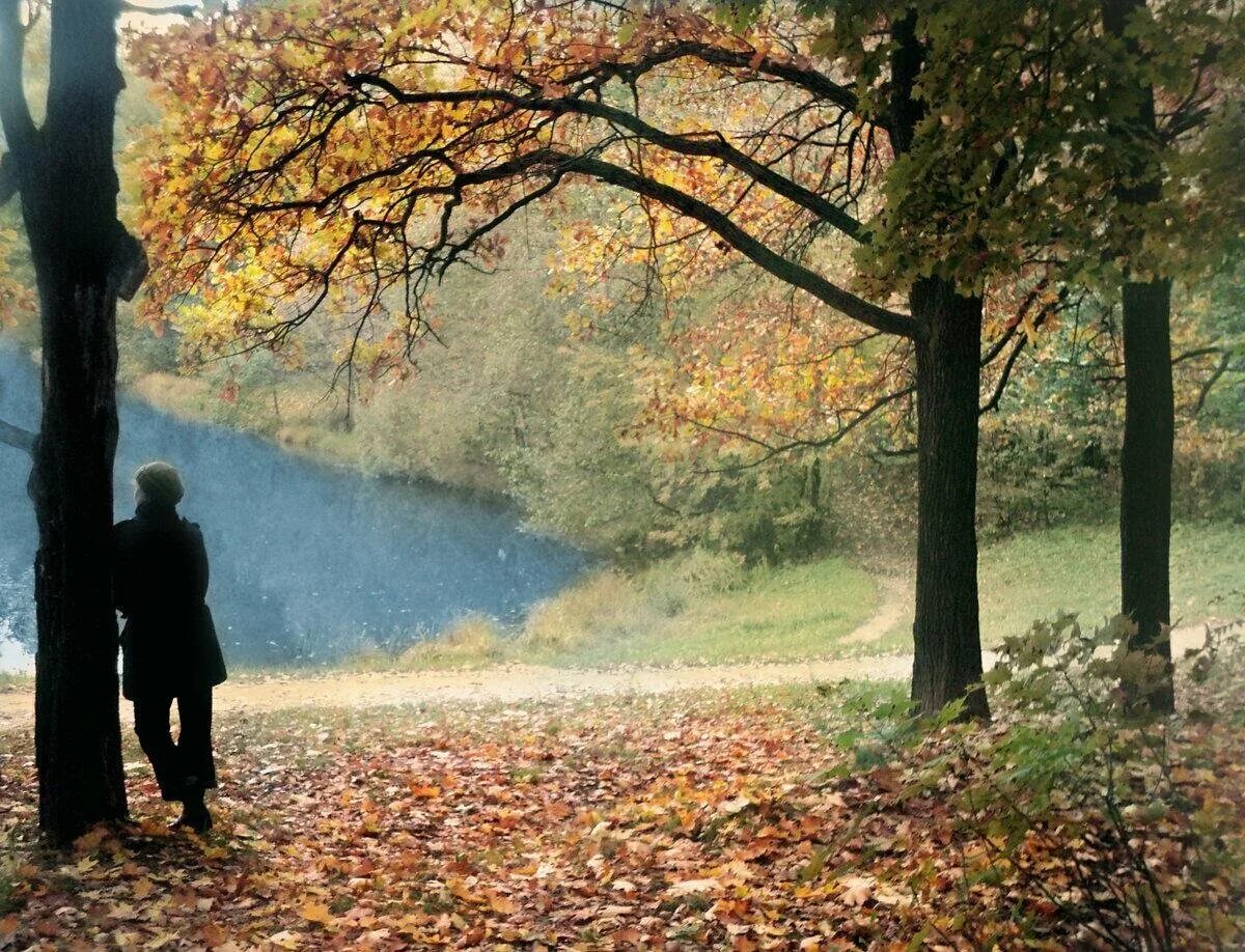 Осень печаль. Осень одинокий человек. Осень люди.