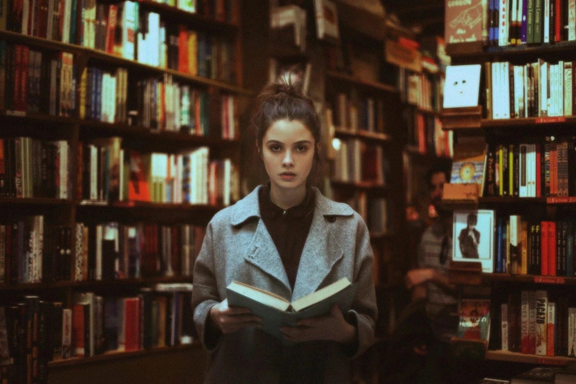 I was in the library