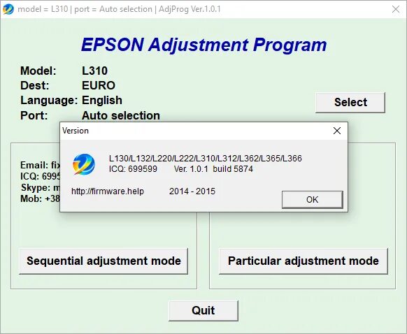 Adjustment program epson l132 l222 l312. Adjustment program epson l132 l222 l312
