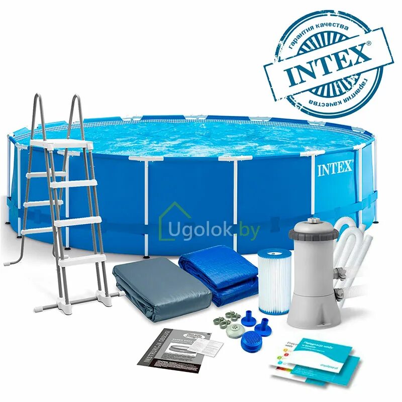 Бассейн каркасный с фильтром 457*122 см intex 28242. Бассейн интекс каркасный 457х122см. Бассейн каркасный с фильтром 457*122 см intex 28242. Metal frame 28242. Бассейн интекс 457х122.