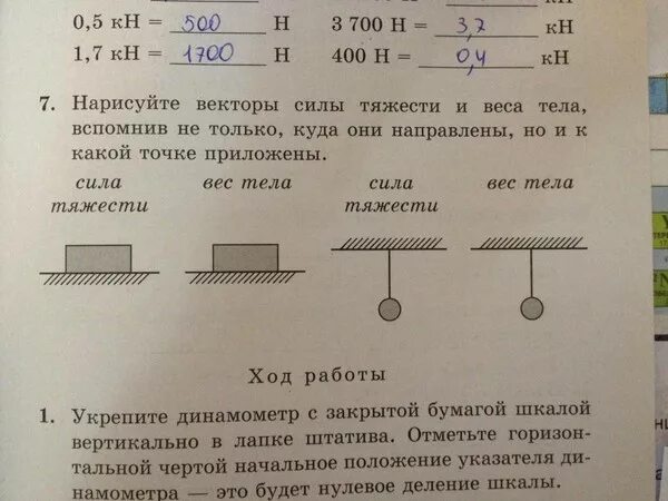 Какому телу приложен вес тела. Нарисуйте векторы силы тяжести и веса тела. Вектор силы тяжести и веса. Вектор силы тяжести направлен. Нарисуйте векторы силы тяжести.