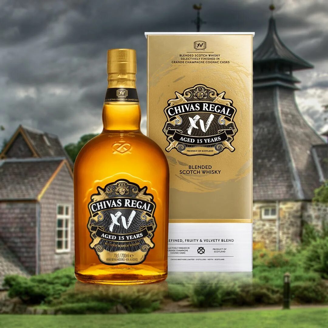 Виски blended scotch. Чивас xv. chivas regal 15 xv. виски чивас ригал 15 лет. chivas regal xv брендинг.