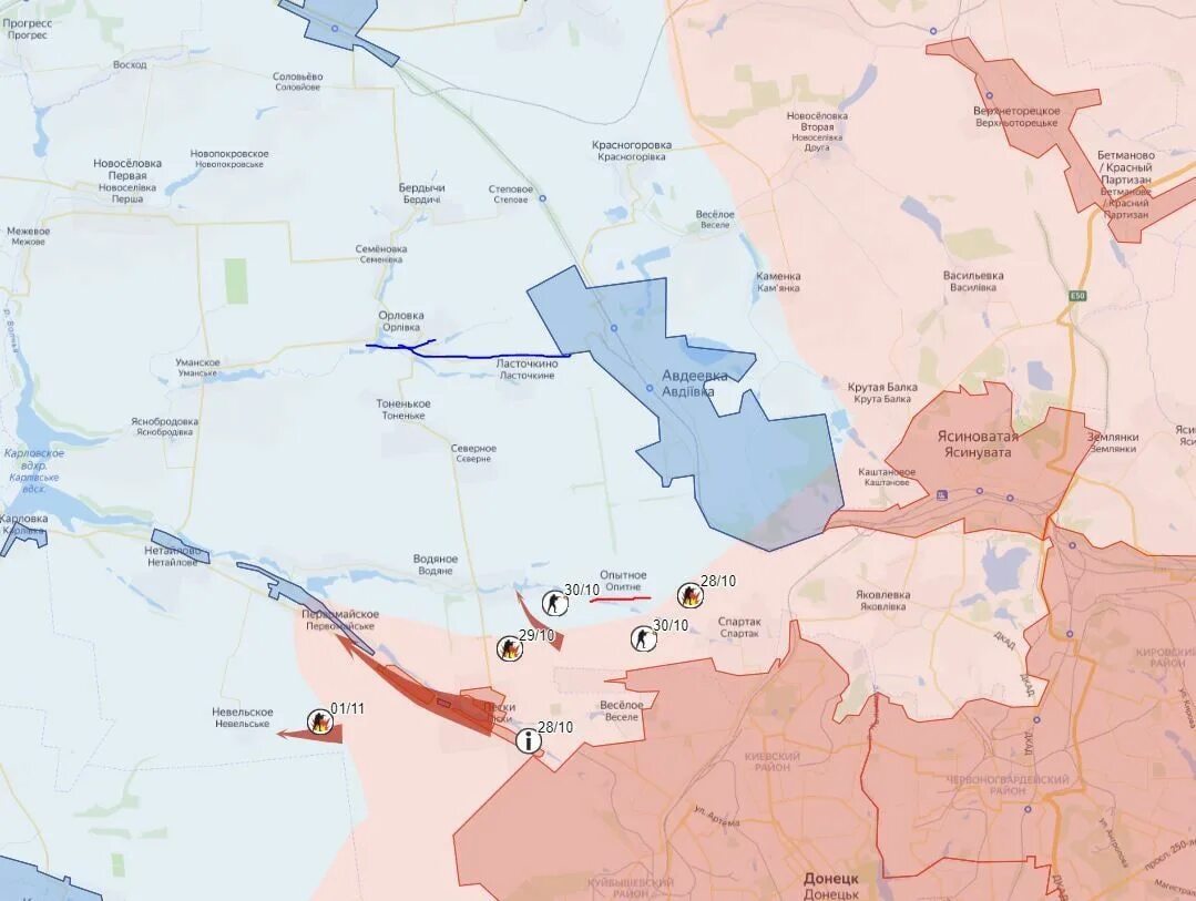 Карта продвижения войск России под Авдеевкой. Поселок Опытное Донецкая область. Линия фронта на Украине ГЭС. Граница боевых действий на Украине. Потери вс рф при взятии авдеевки