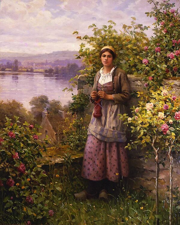 Художник Daniel Ridgway Knight. Американский художник Даниэль Риджуэй Найт(1839-1924). Даниэль Риджуэль Найт живопись. Риджуэй Найт художник.