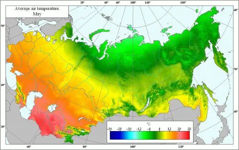 Среднемесячная температура летом