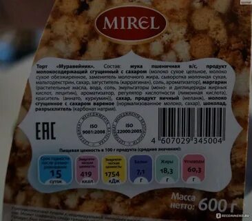 Пирожное ккал