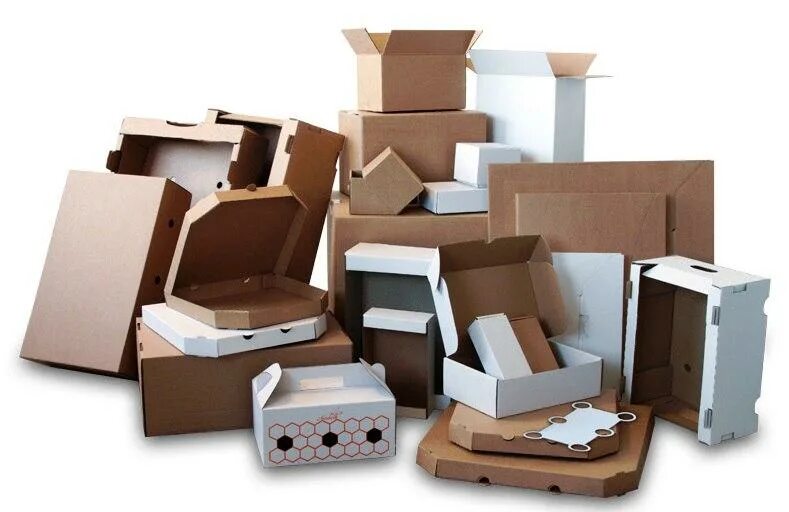Упаковка из гофрированного картона. Картонные коробки. Бумажные коробки. Коробки из гофрокартона.