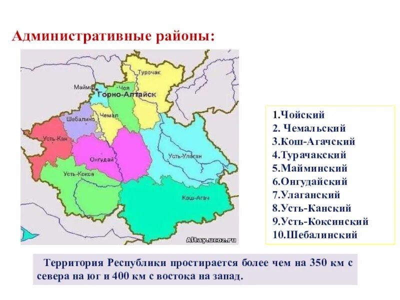 Республика алтай административный. Административно-территориальное деление Республики Алтай. Карта Республики Алтай с районами. Республика Алтай административное деление карта. Районы горного Алтая на карте.