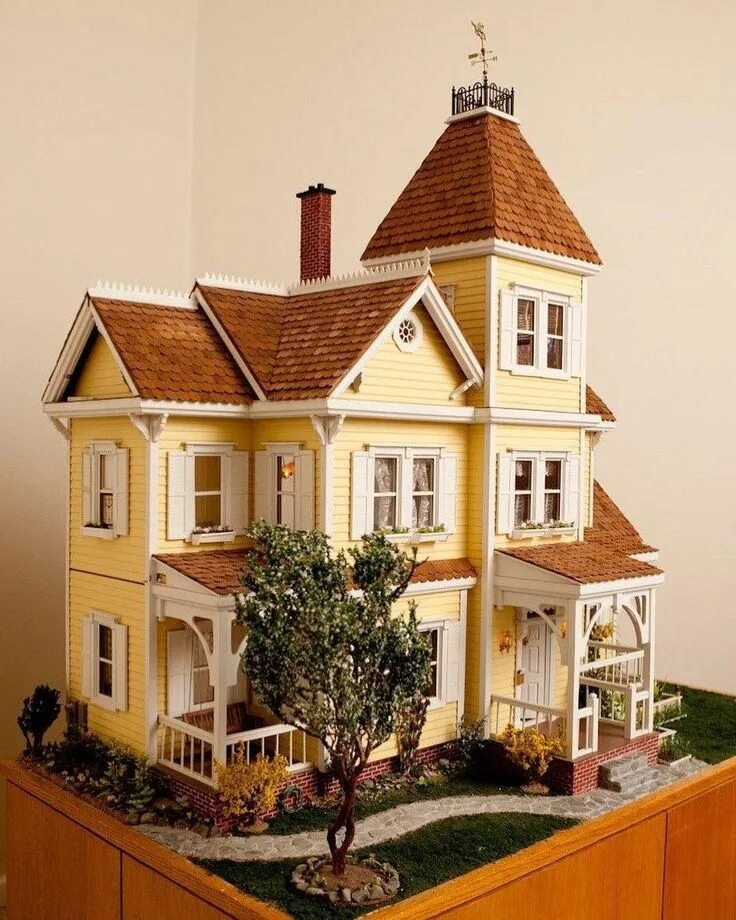 Victorian Dollhouse кукольный дом. Макет дома. Миниатюрные домики. Макетные домики.