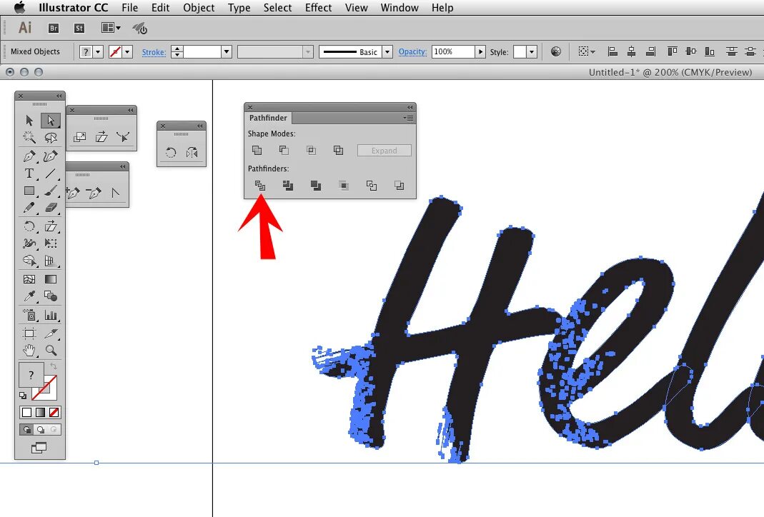 Обработка контуров в иллюстраторе. Патфайндер в иллюстраторе. Надпись иллюстратор. Инструмент обработка контуров в иллюстраторе.