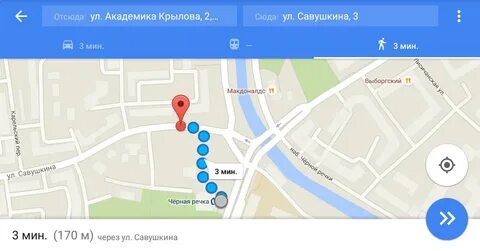 Карта спб савушкина