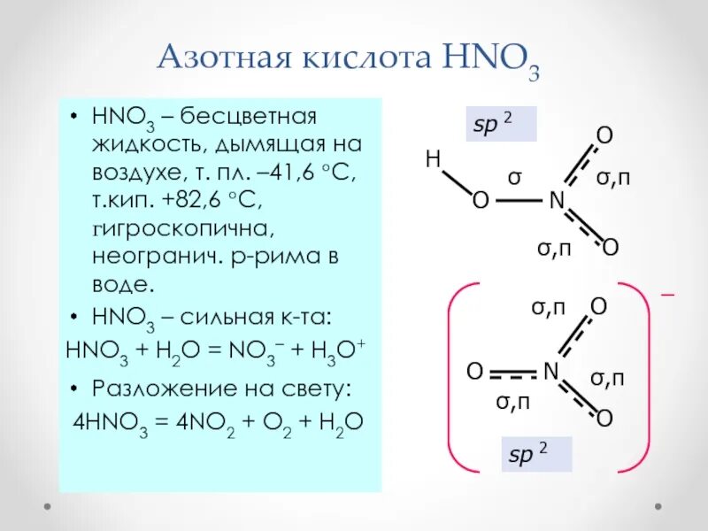 Сильная кислота азота