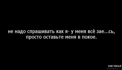 Я просила оставить меня в покое