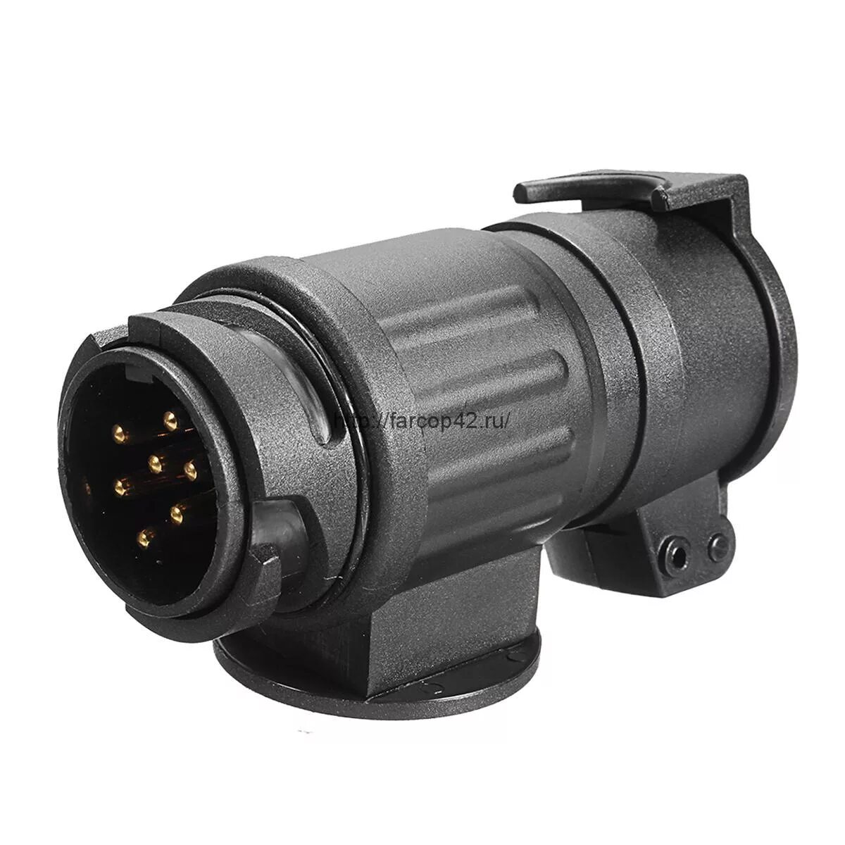 переходник для прицепа 13-7 контактов. переходник для фаркопа. переходник с 13 на 7 пин фаркоп. адаптер volkswagen, 13-контактный тсу – 7-контактов. переходник для фаркопа.