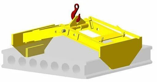 Захват для блоков и плит 600кг. Захват для бетонных плит ЗЖБП. Цанговый захват для бетонных плит. Захват для плит перекрытия 200мм. Захват для плит