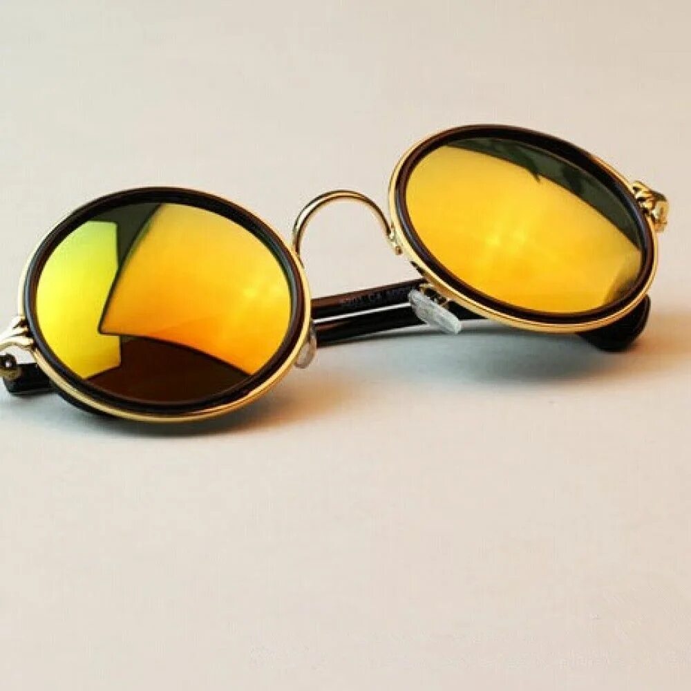 Солнцезащитные очки с круглой оправой. Желтые солнцезащитные очки. Солнцезащитные очки с желтыми стеклами. Круглые зеркальные очки. Солнцезащитные очки желтые мужские