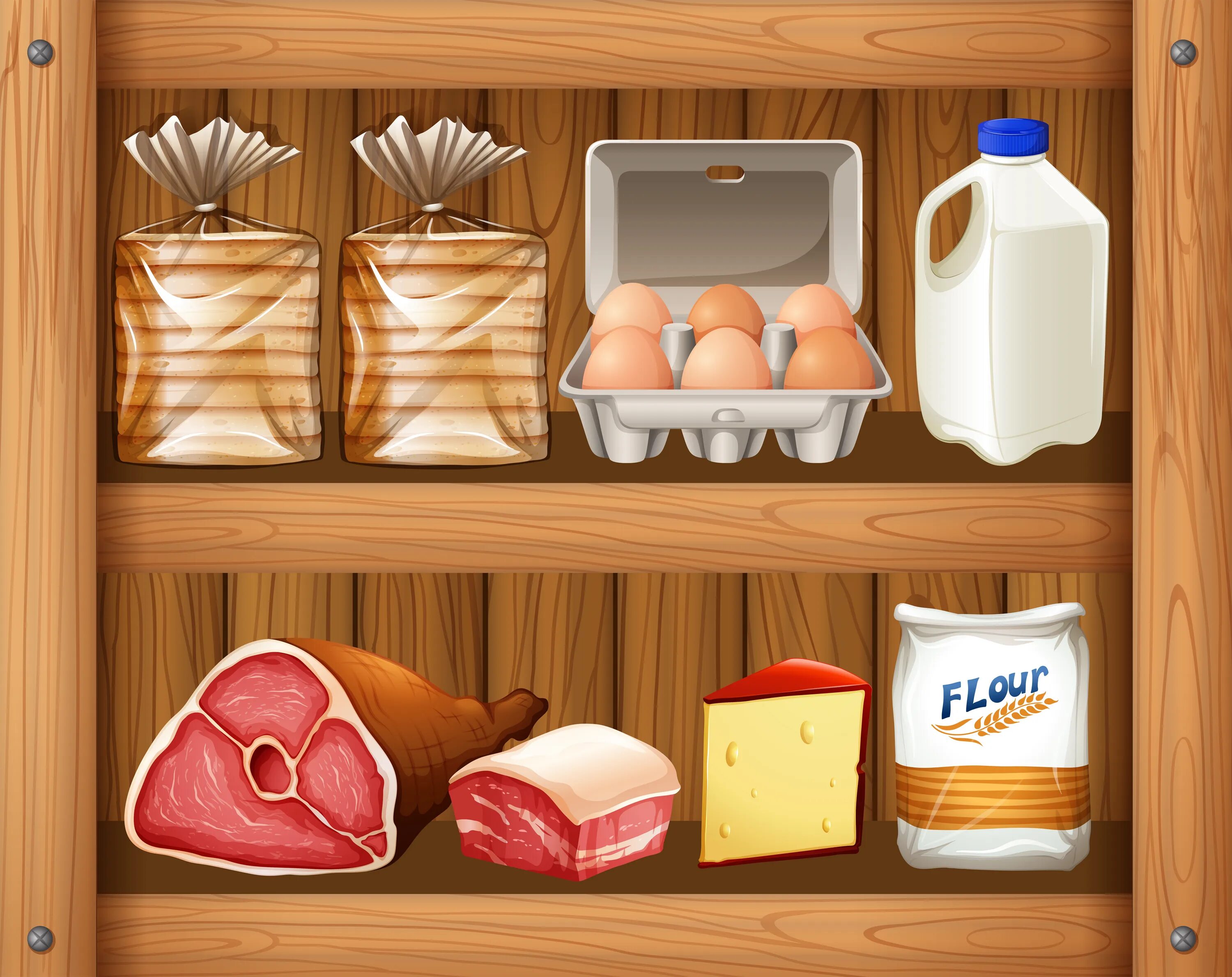 Milk is on the upper shelf