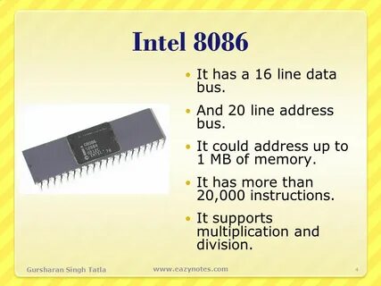 Intel 8086 характеристики