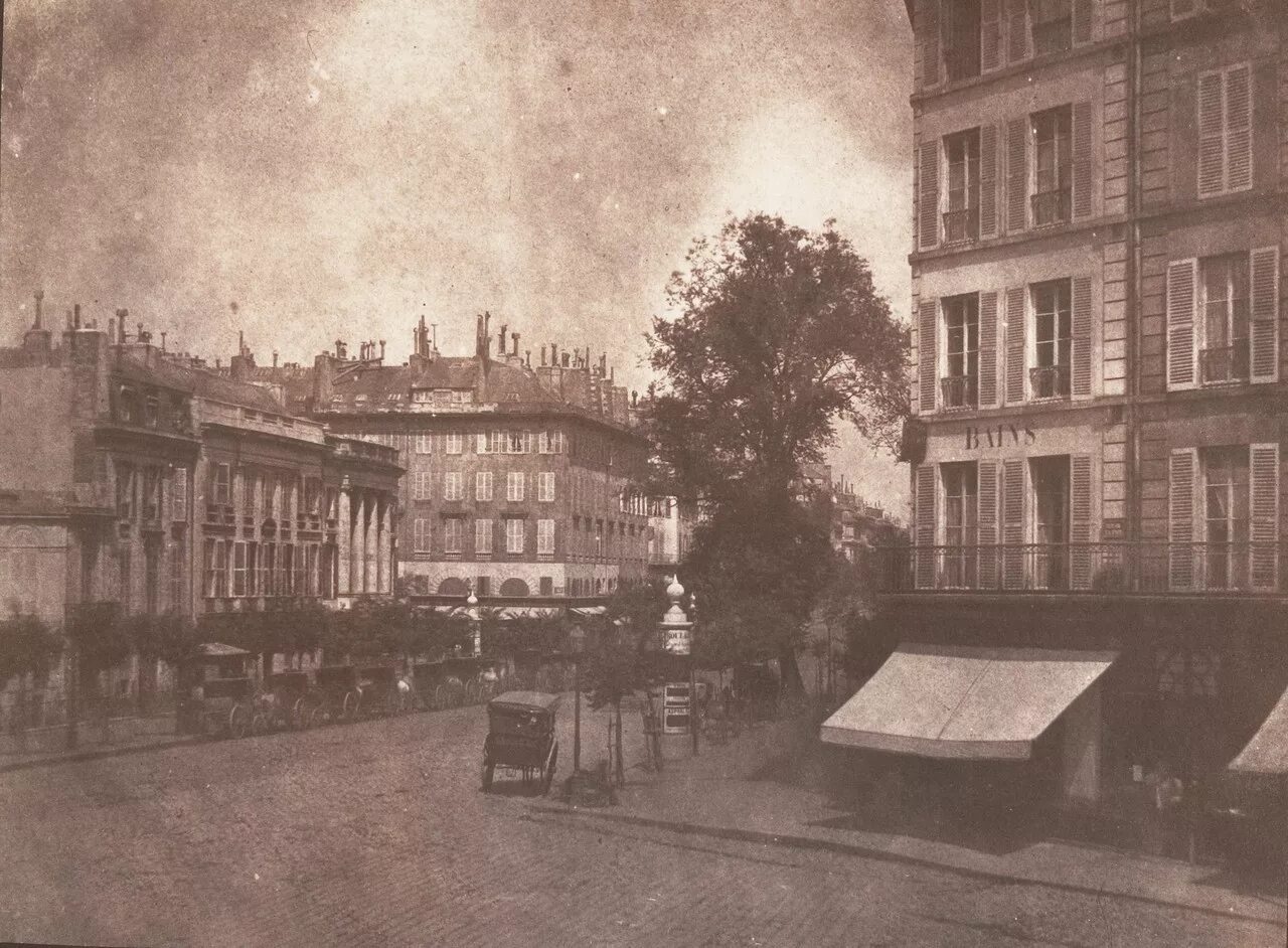 Париж 1840-х годов. Дагер. Парижский бульвар.1839 г.. Париж 1840 год.