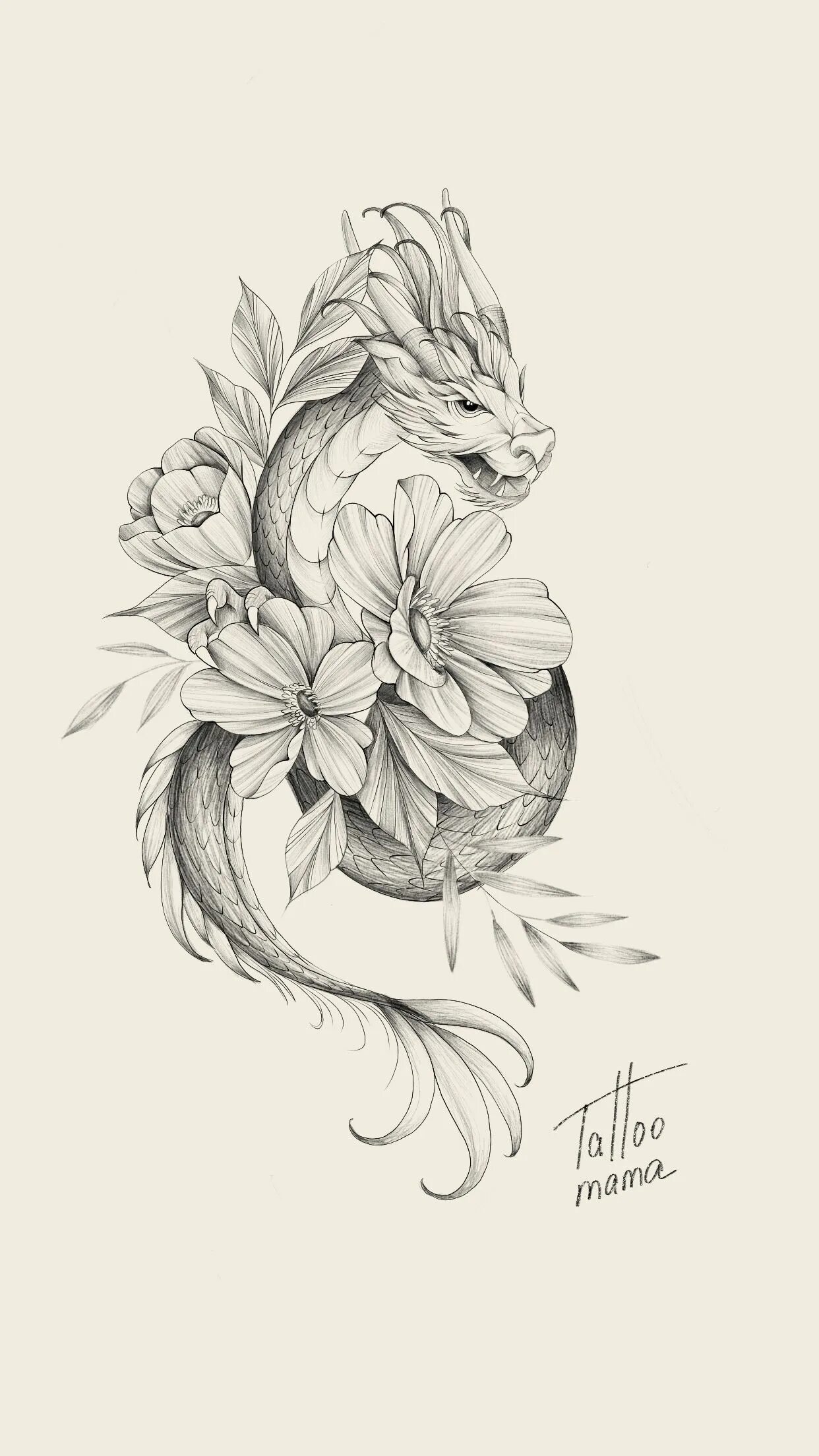 феникс орнаментал. тату дракон женские эскизы. дракон тату эскиз. дракон и цветы эскиз. дракон в цветах эскиз тату.