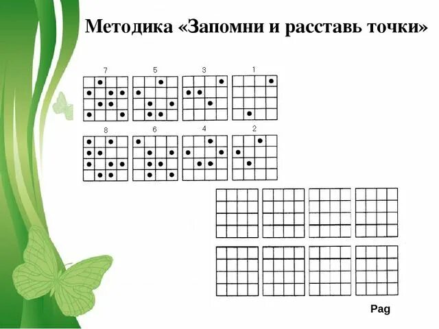 Методика «запомни и расставь точки» в. Богомолова. Стимульный материал к заданию запомни и расставь точки. Методика расставь точки. Методика расставь точки для младших школьников.