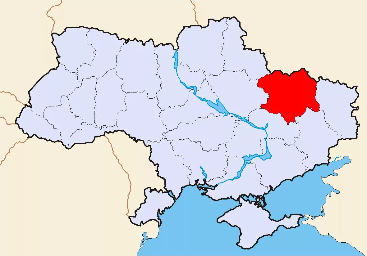 Карта юго востока украины. Политическая карта украины с областями. Карта украины с областями. Харьков на территории украины. Карта регионов украины.