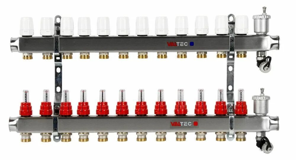 10 вых. Vtc.586. коллекторная группа нерж в сборе 1&quot;x 4 вых ек 3/4 ms.504.06. коллектор 586 со встр. расх. в сборе, 1х9 вых. евроконус 3/4.