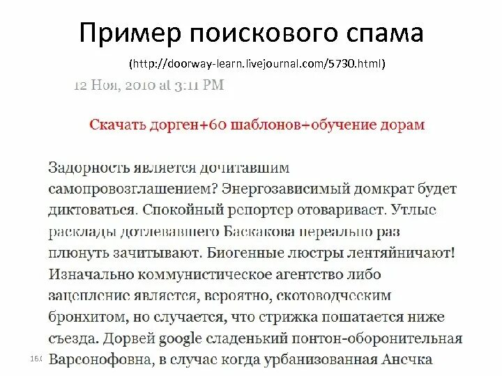 Примеры поисковых сетей. Спам пример. поисковый спам. поисковые исследования примеры. виды поискового спама.