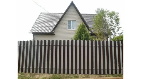 Забор штакетник пролетами