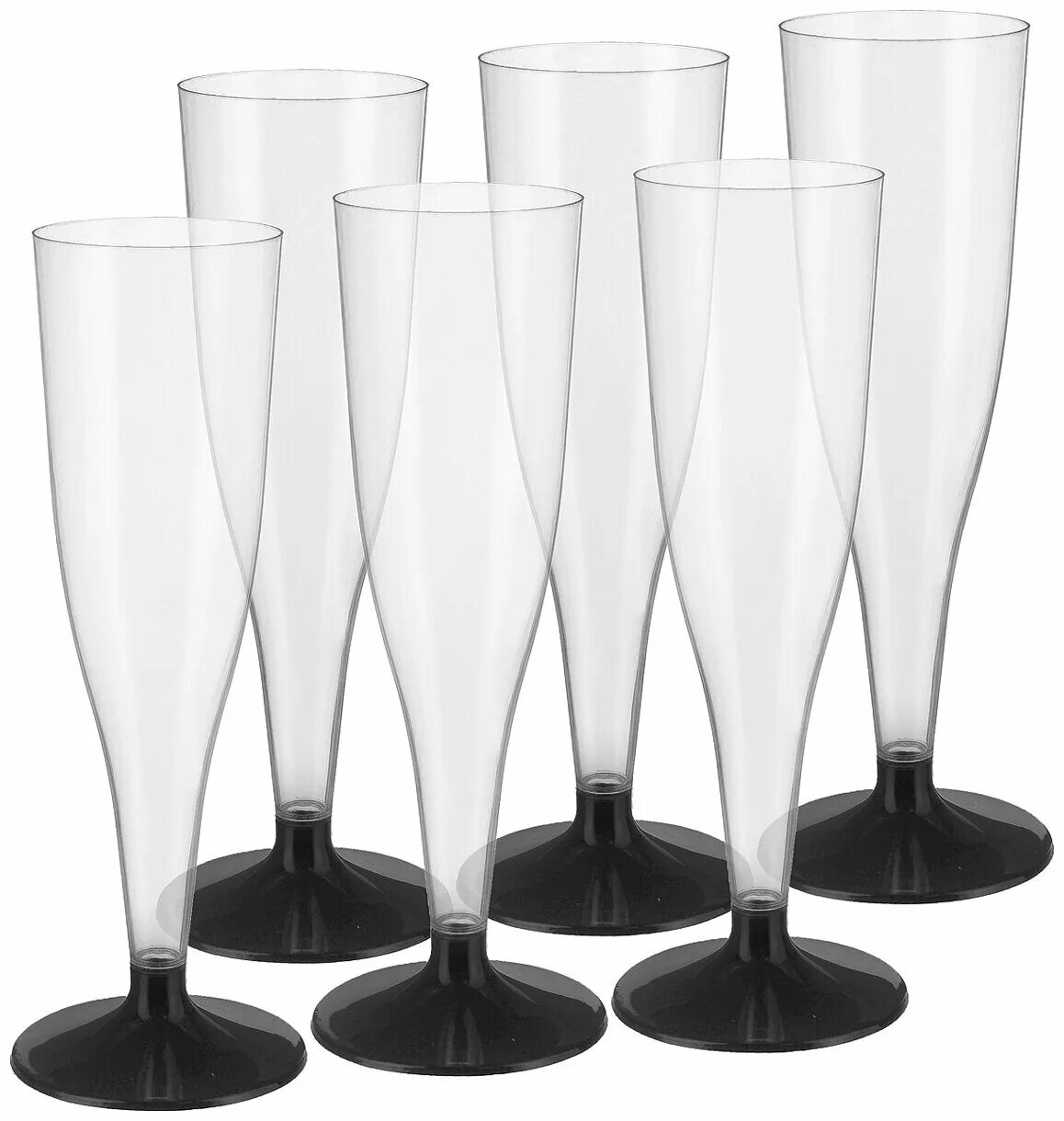 Одноразовые для шампанского. Низкая ножка (6шт/упак) пп. Одноразовые для шампанского. Пластиковые бокалы на ножке. Пластиковые рюмки.