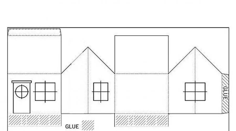 Развертка домика. Развертка бумажного домика. Чертеж бумажного домика. Макет бумажного домика.