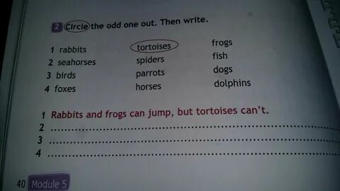 Write the odd word out