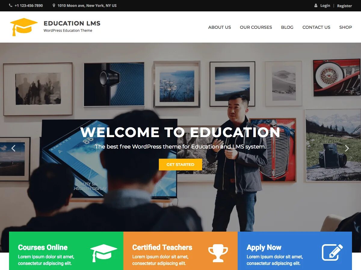 Lms wordpress. Education wordpress theme. шаблон сайта wordpress образования.