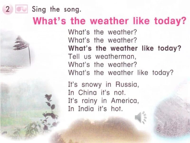 Песня what s the weather like today