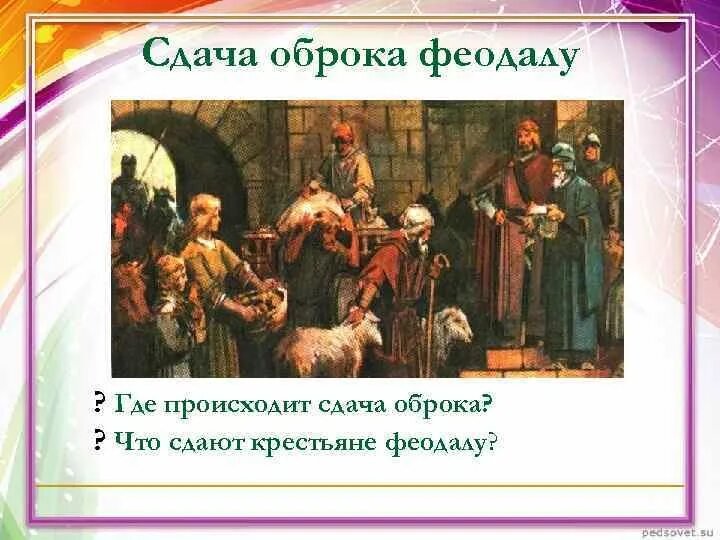 Крестьяне в феодальном обществе. Оброк это в истории. Оброк в истории россии. Барщина и оброк. Крестьяне оброк.